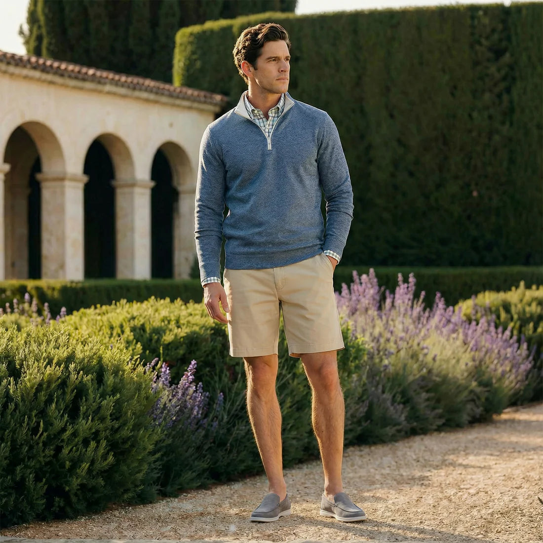 Marled Sweater Knit Quarter-Zip
