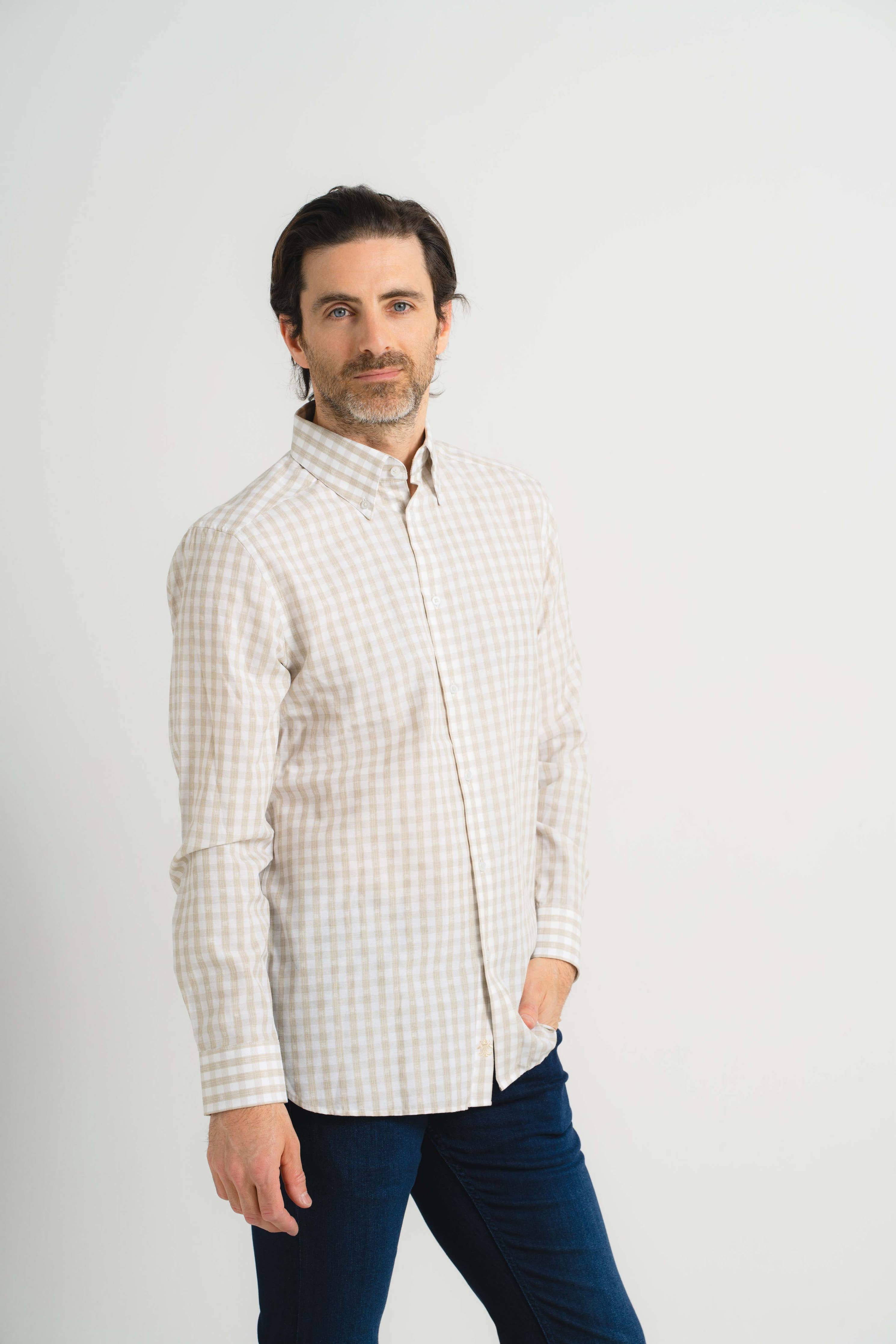 Sand Check Long Sleeve Shirt