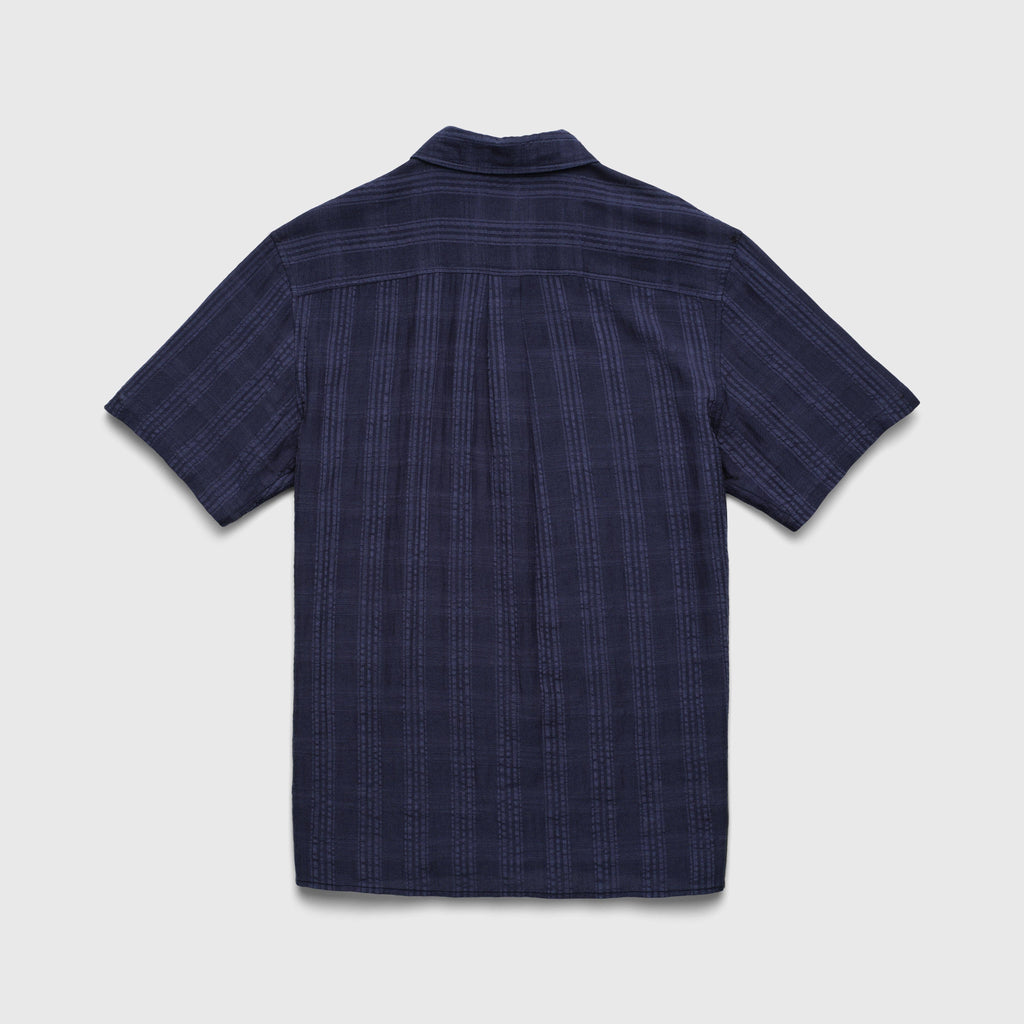 Textured Navy Stripe Shirt