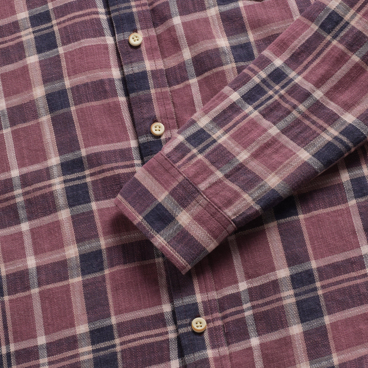 Twill Plaid Shirt - Mulberry