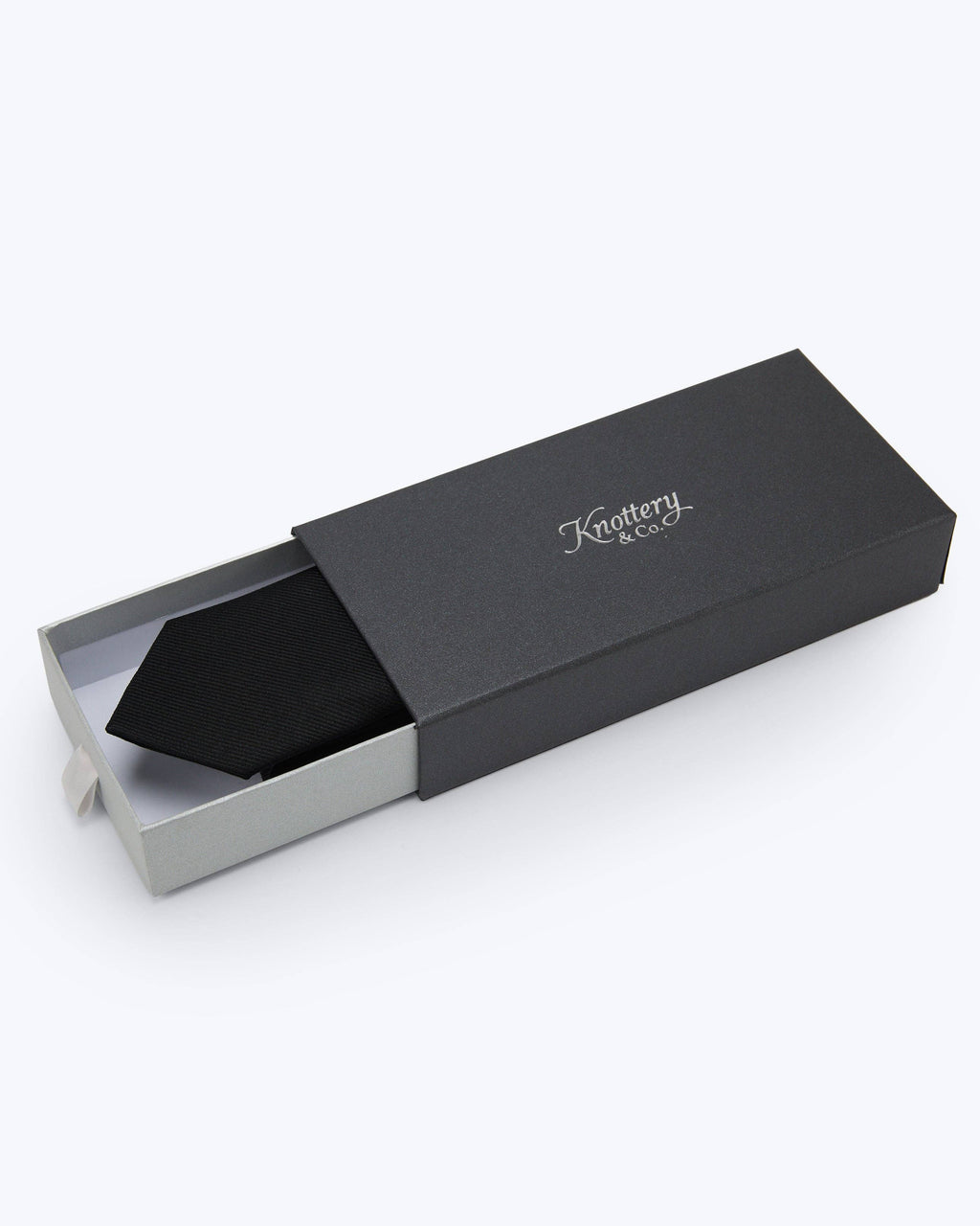 Twill Silk Tie - Black