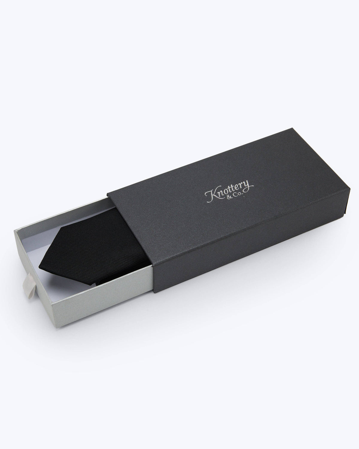 Twill Silk Tie - Black