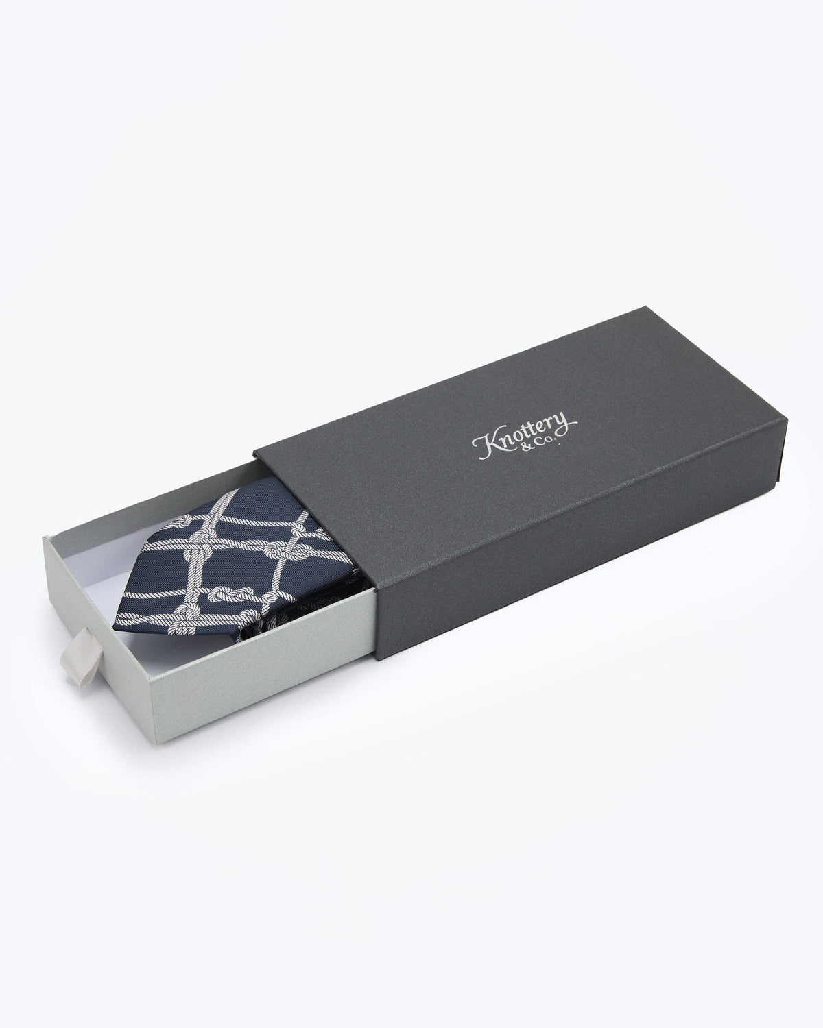 Voyager Printed Silk Tie - Blue