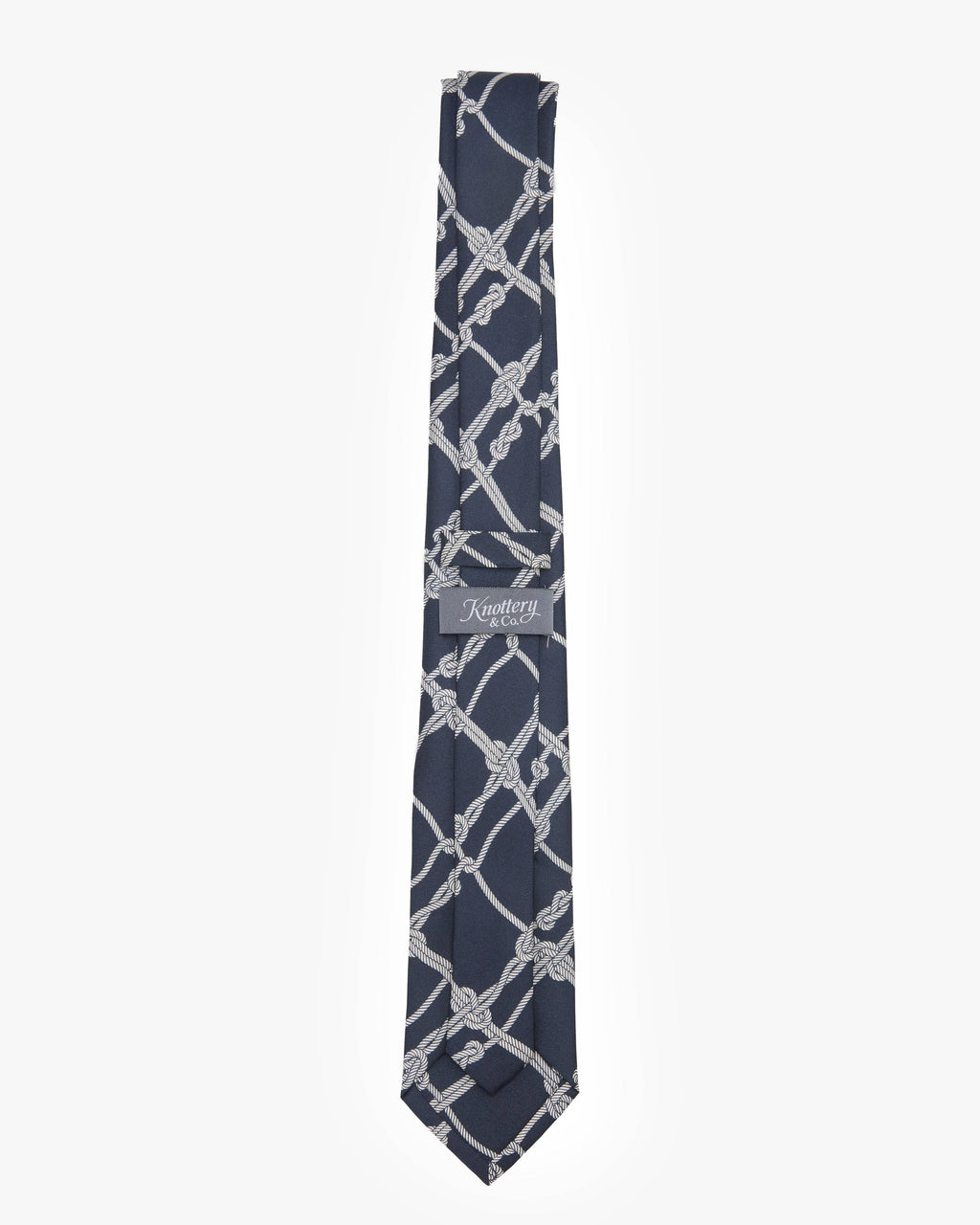 Voyager Printed Silk Tie - Blue