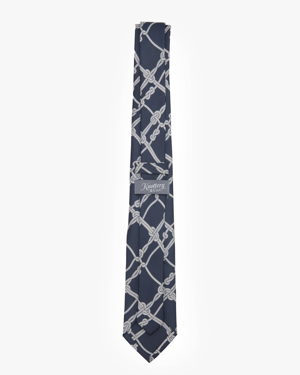 Voyager Printed Silk Tie - Blue