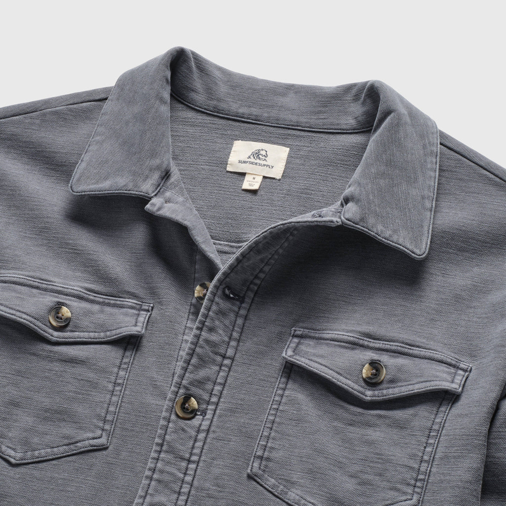 Terry Woven Trucker Jacket - Overcast