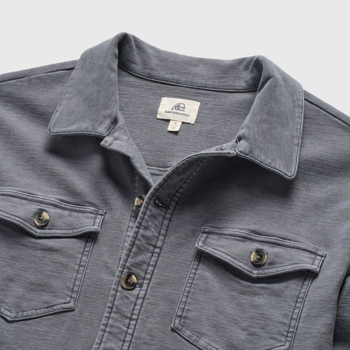 Terry Woven Trucker Jacket - Overcast
