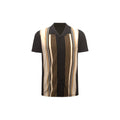 Black Stripe Pique Camp Shirt
