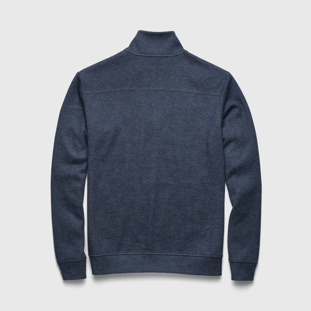 Heather Fleece Quarter Zip - Navy Blazer