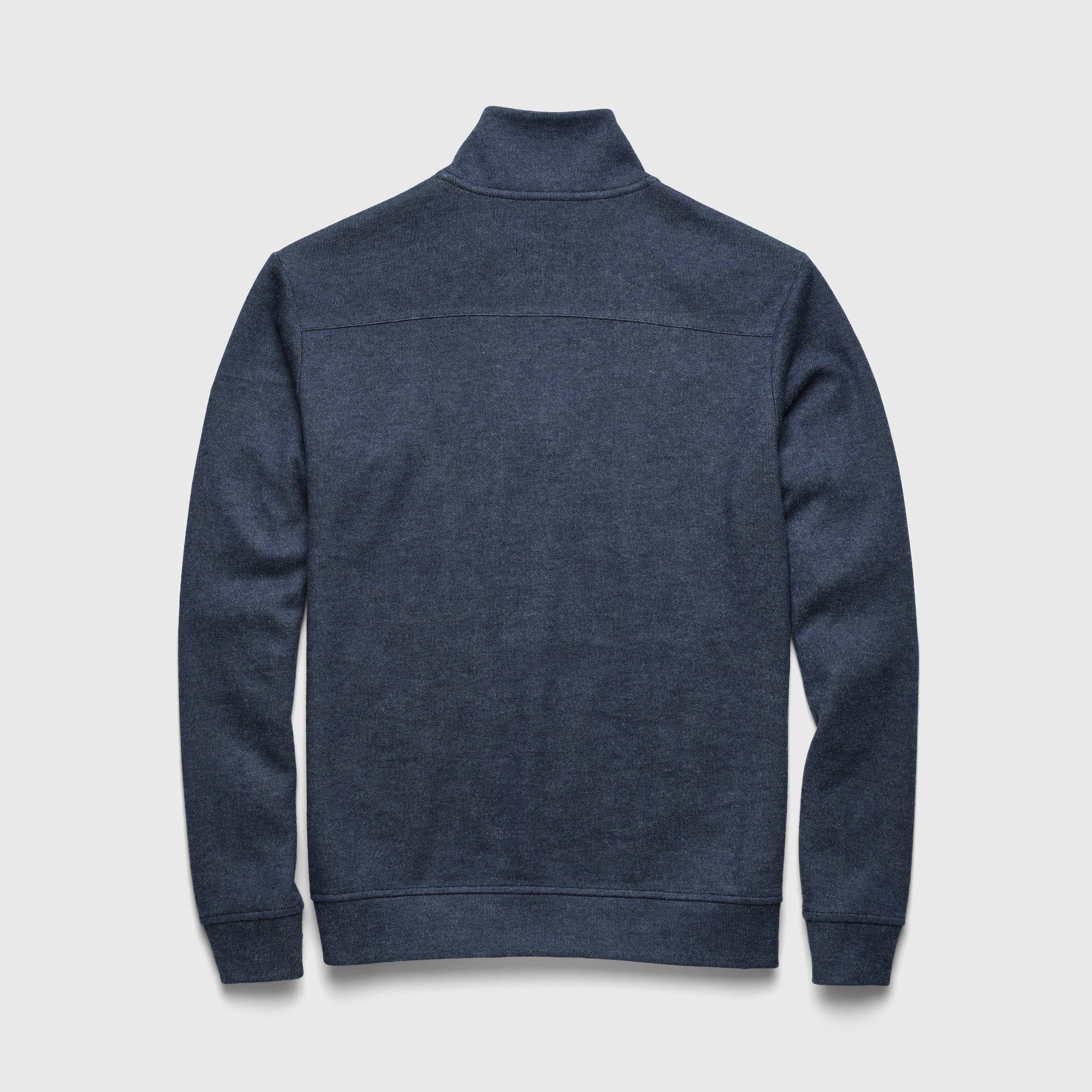 Heather Fleece Quarter Zip - Navy Blazer