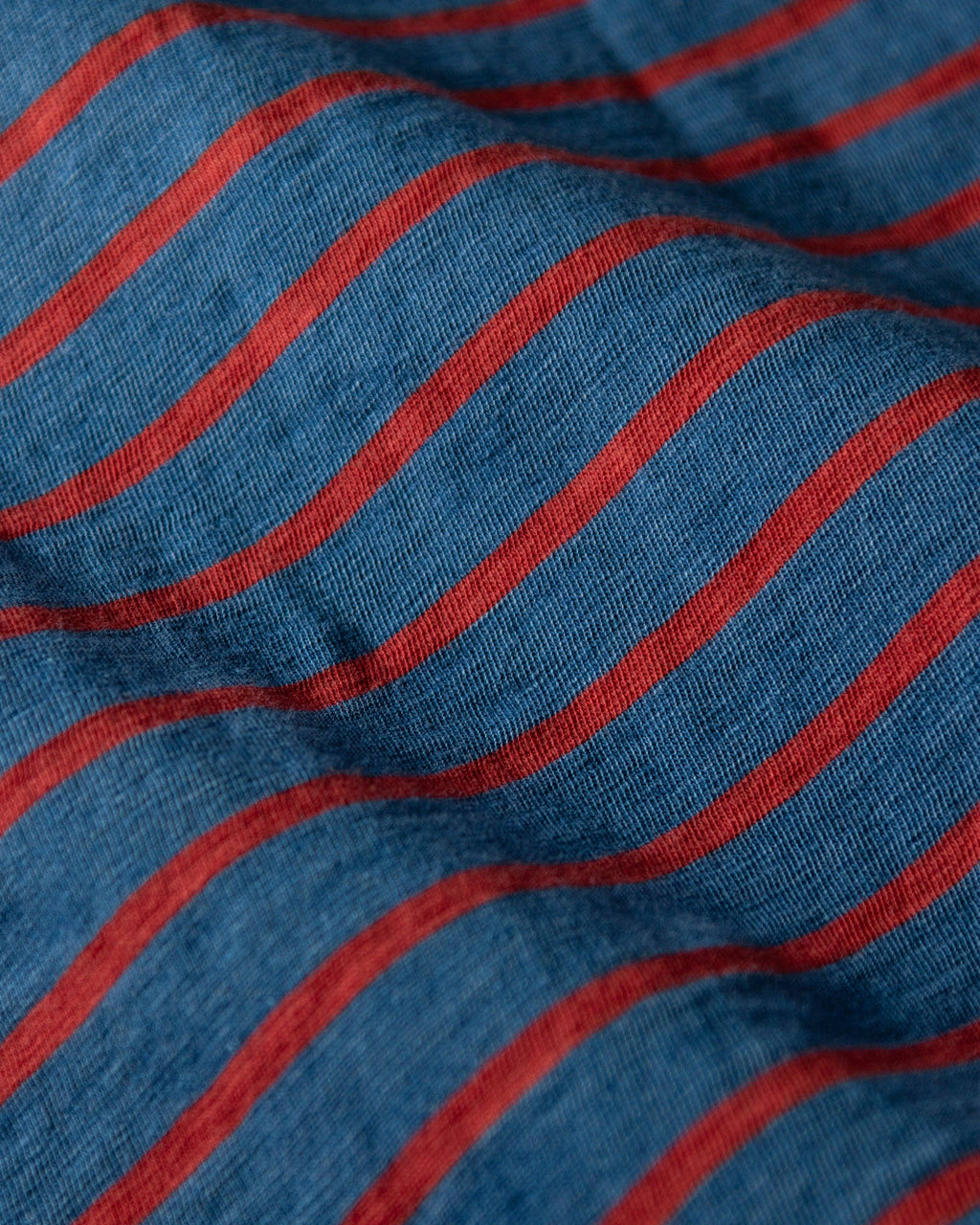 Long Sleeve Navy Red Stripe Polo