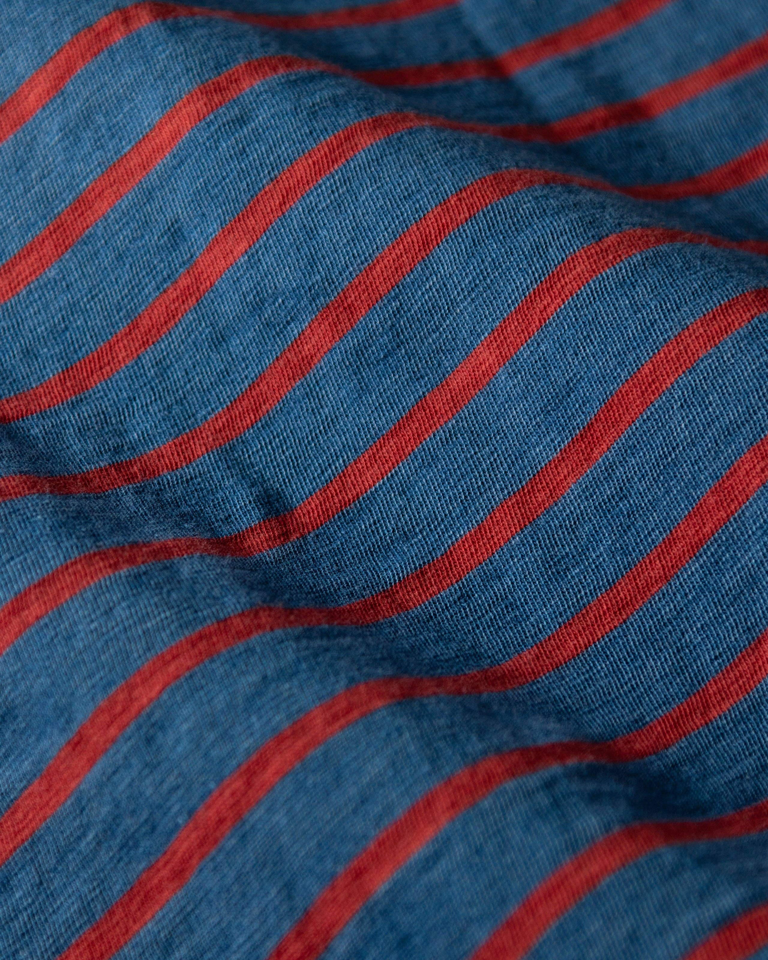 Long Sleeve Navy Red Stripe Polo