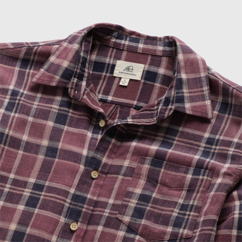 Twill Plaid Shirt - Mulberry