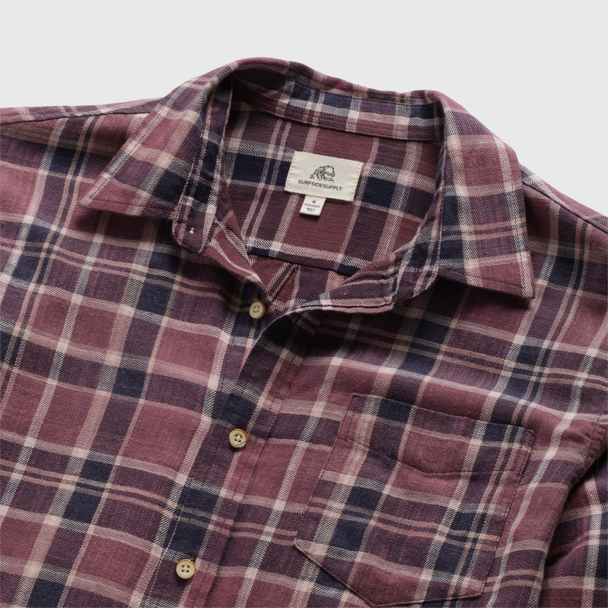 Twill Plaid Shirt - Mulberry