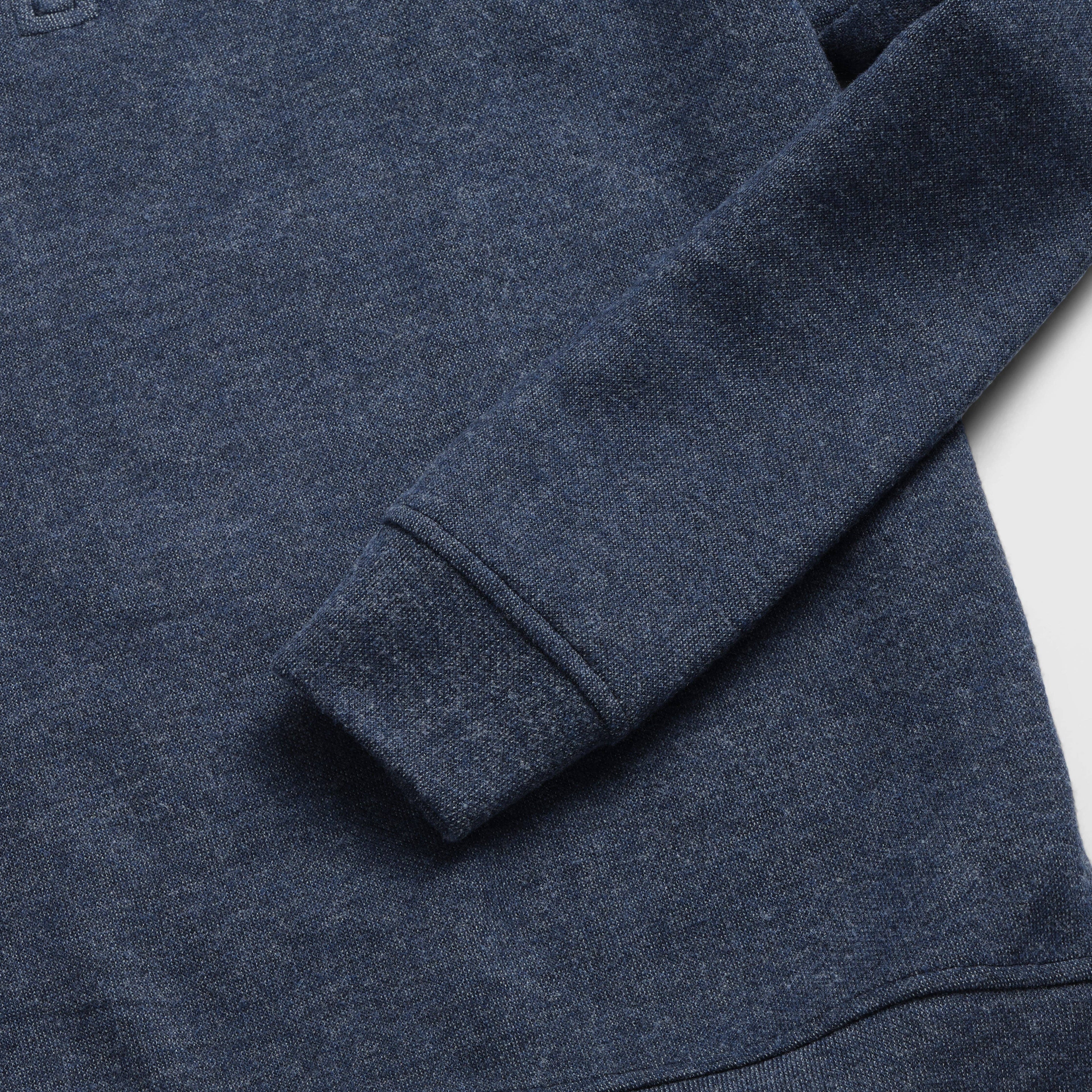 Heather Fleece Quarter Zip - Navy Blazer