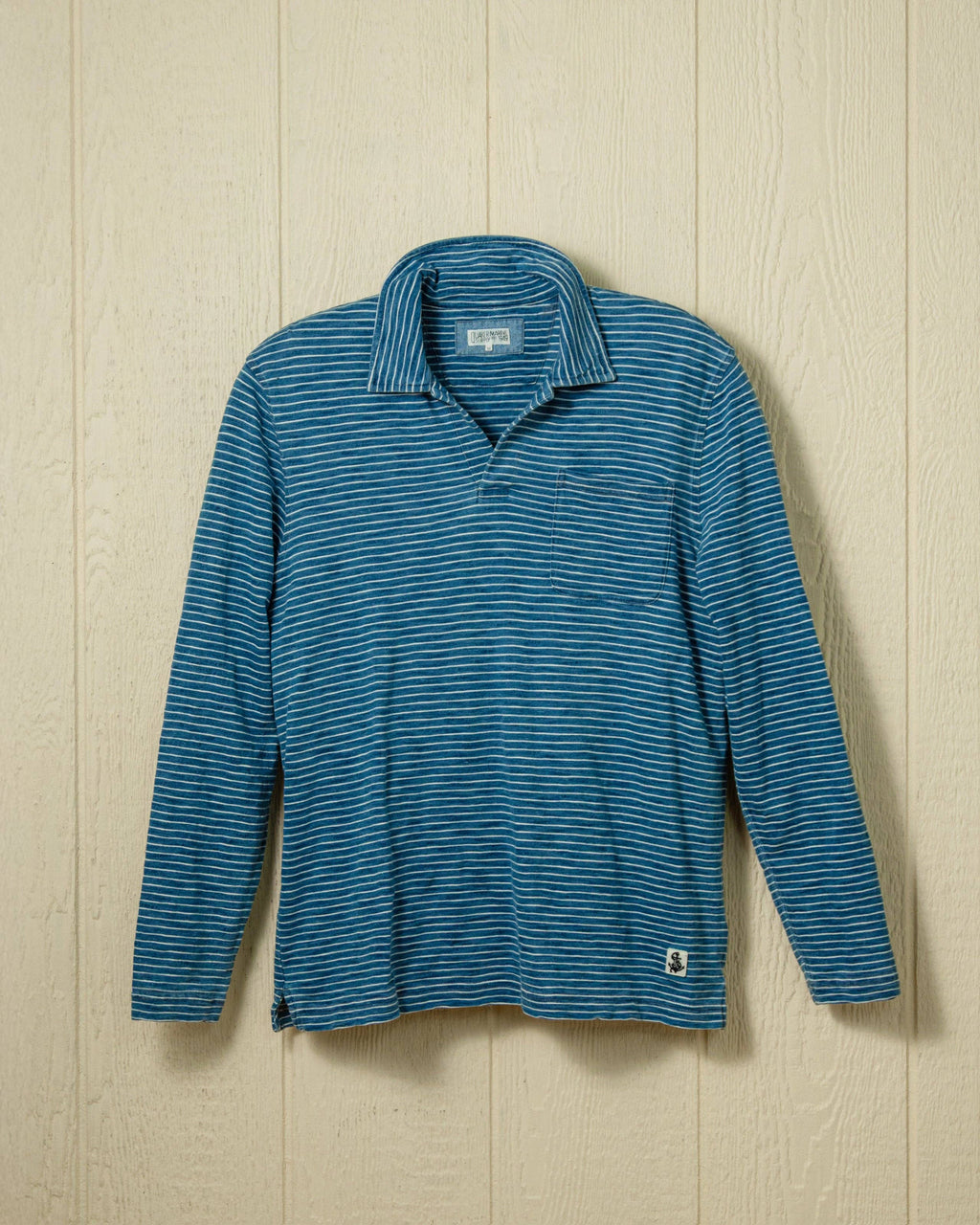 Long Sleeve Slub Stripe Polo