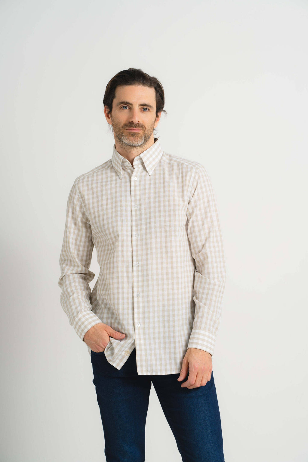 Sand Check Long Sleeve Shirt