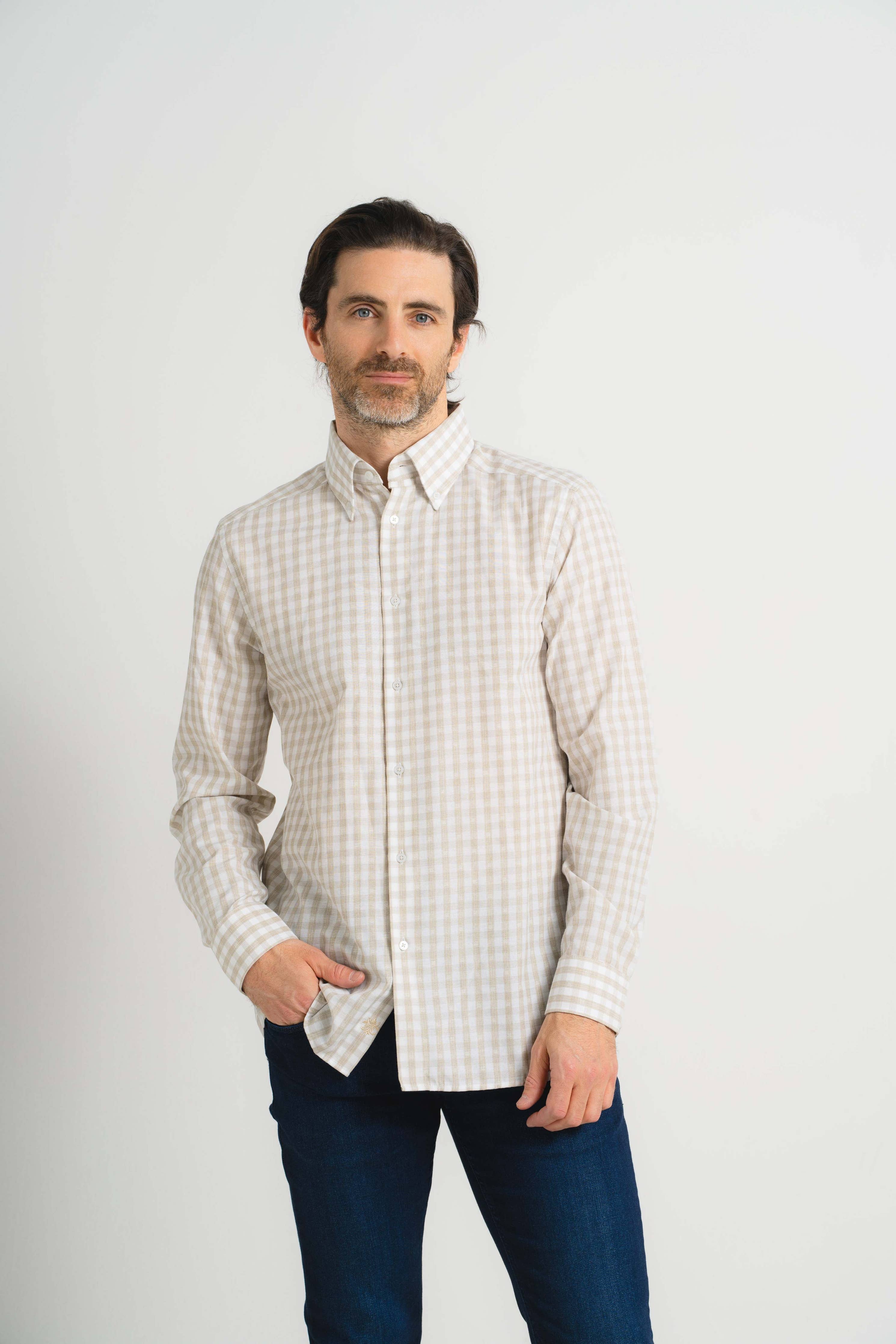 Sand Check Long Sleeve Shirt
