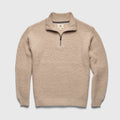 Cable Knit Quarter-Zip - Sand Speckle