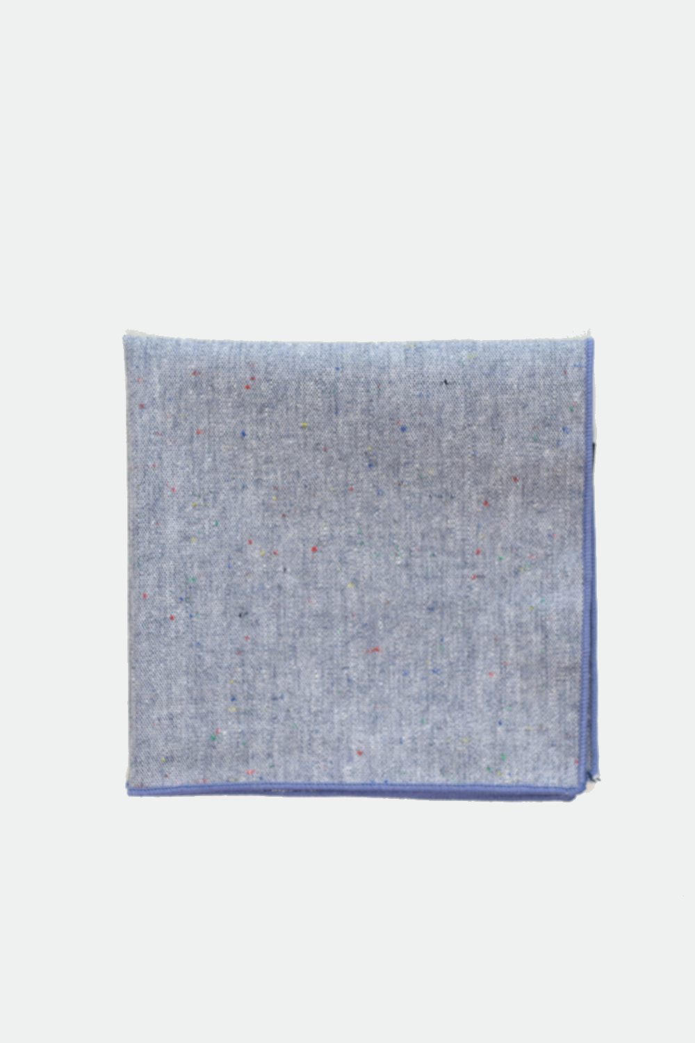 Speckled Blue Linen Pocket Square