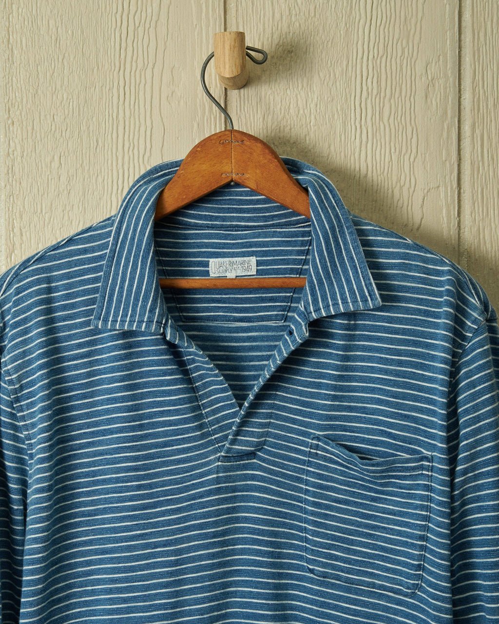 Long Sleeve Slub Stripe Polo