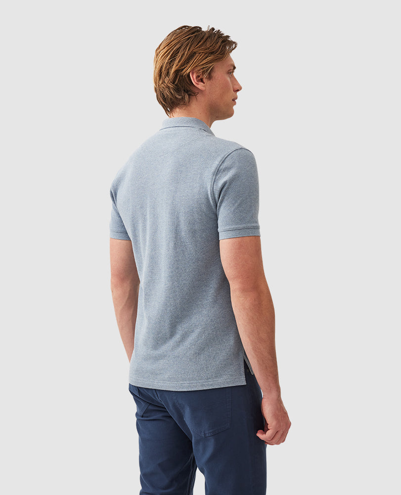 Pique Polo - Steel Blue
