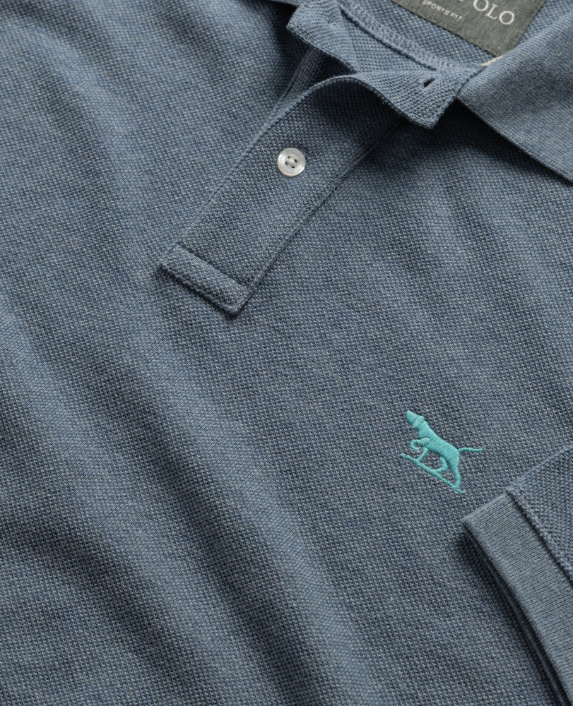 Pique Polo - Steel Blue