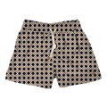 Navy & Beige Rattan Swim Short