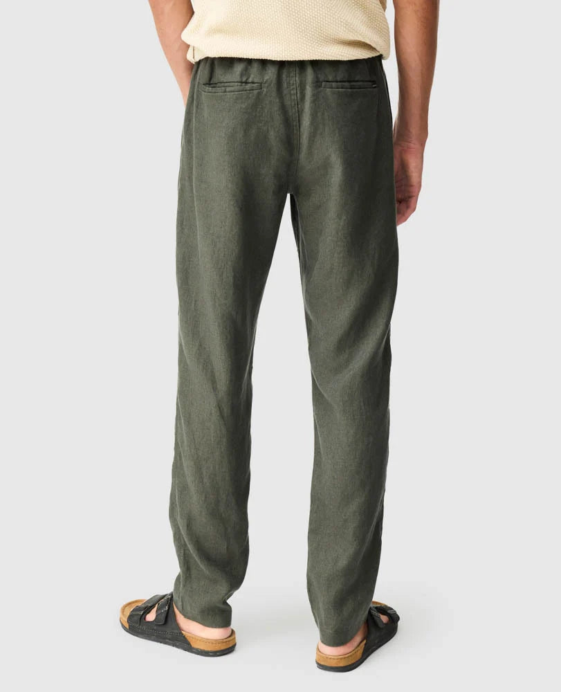 Linen Resort Pant - Bayleaf
