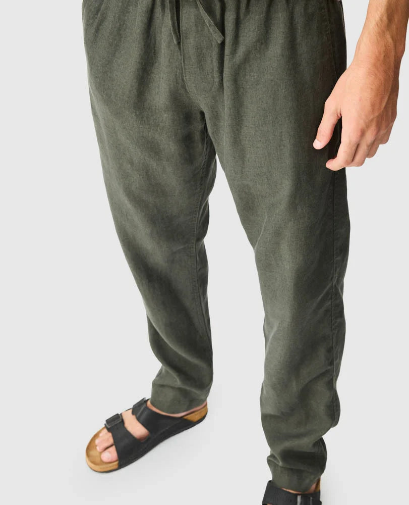 Linen Resort Pant - Bayleaf