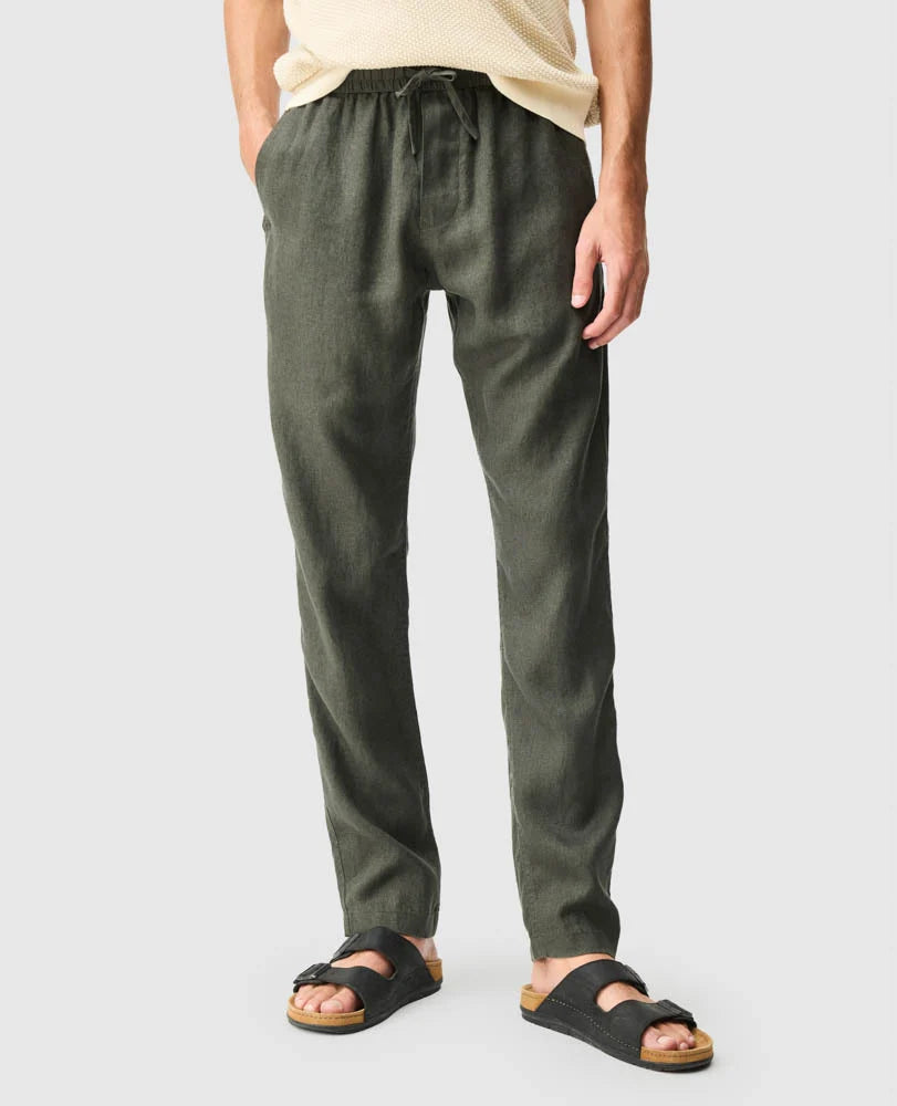 Linen Resort Pant - Bayleaf