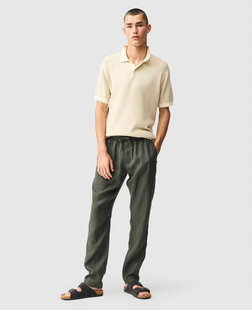 Linen Resort Pant - Bayleaf