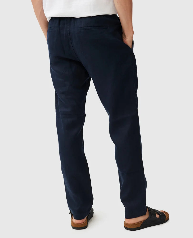 Linen Resort Pant - Navy