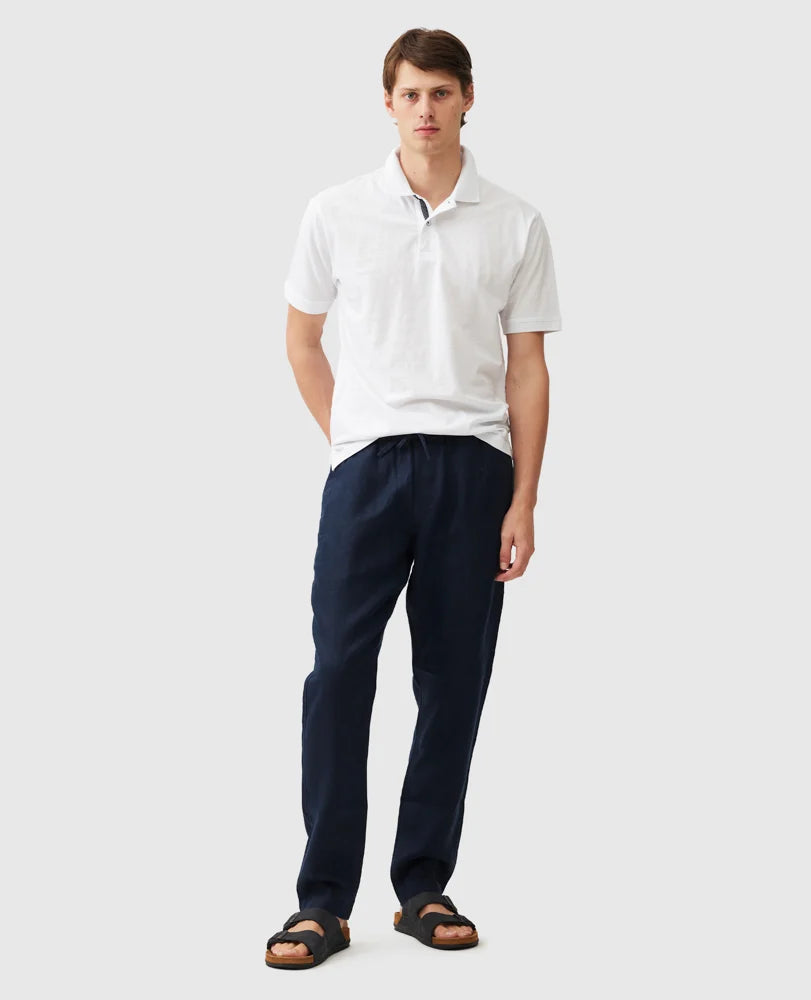 Linen Resort Pant - Navy