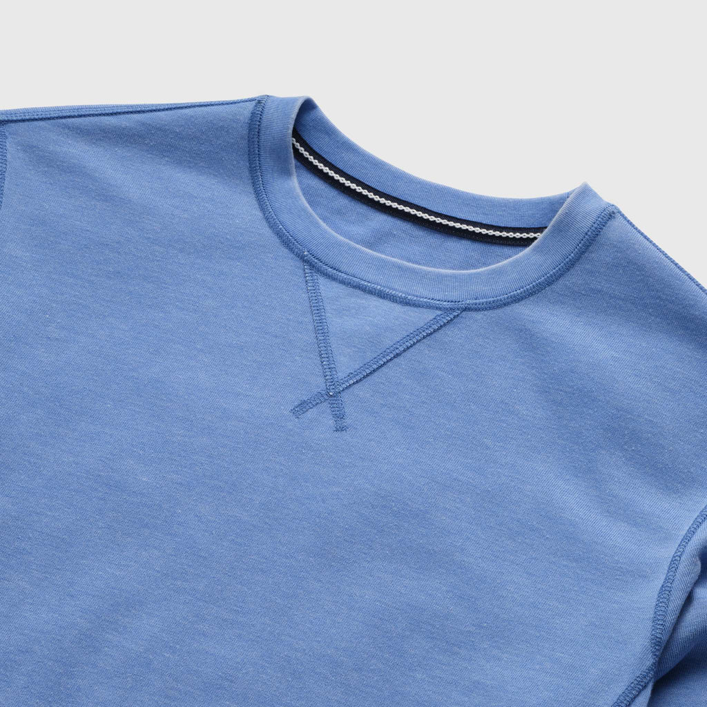 Devoré Crewneck - Wedgewood Blue