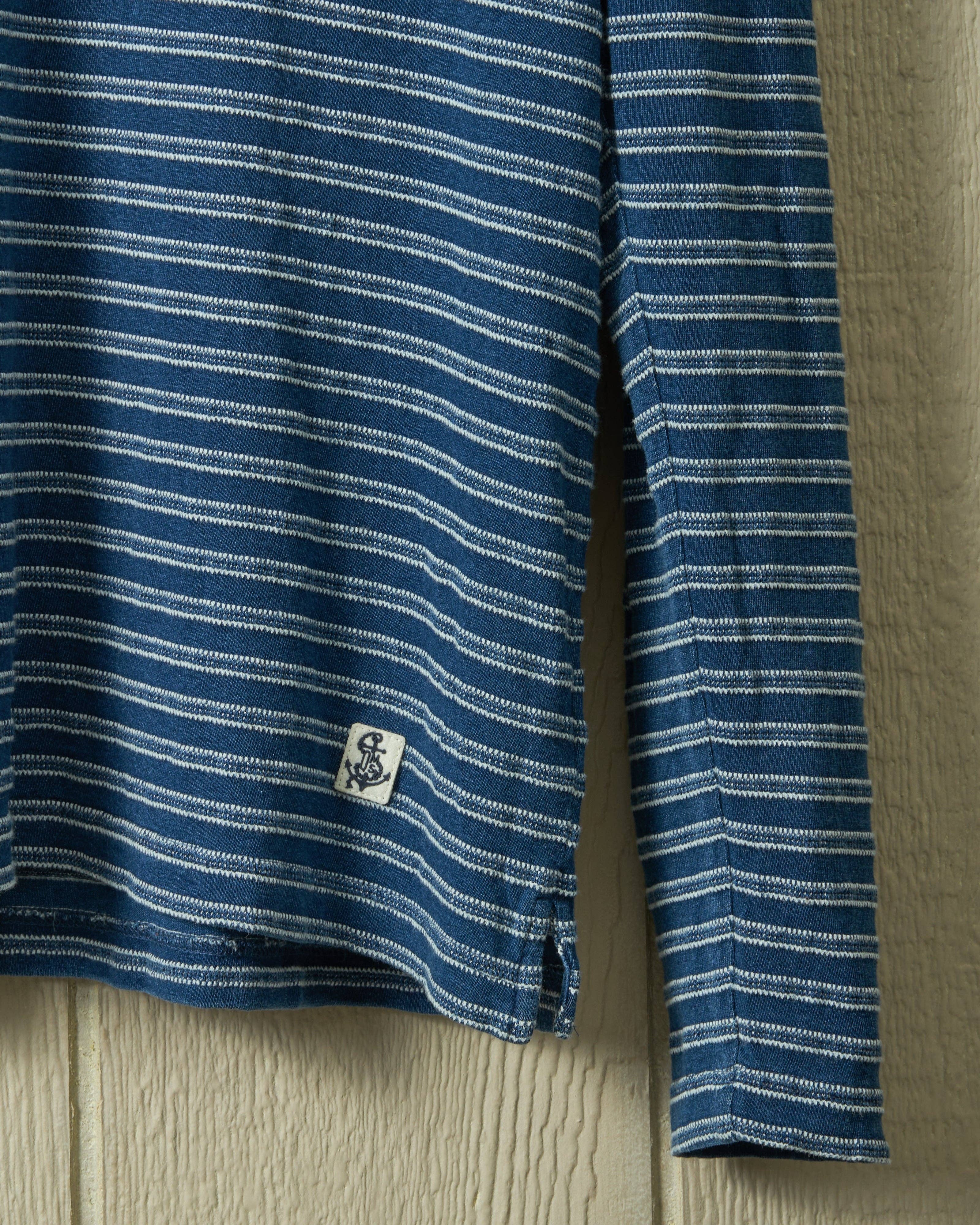 Long Sleeve Jacquard Stripe Polo