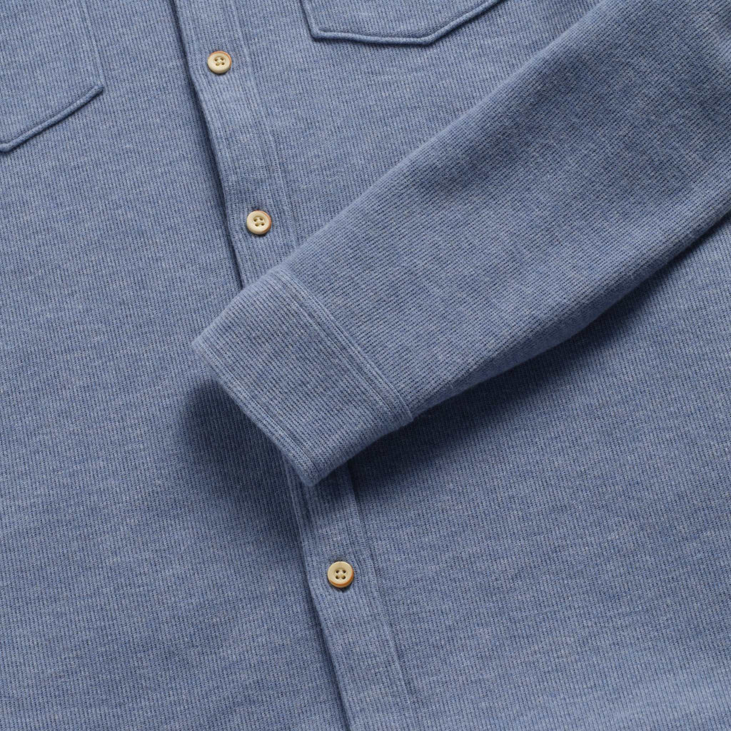 Rib Knit Shirt - Slate Blue Heather
