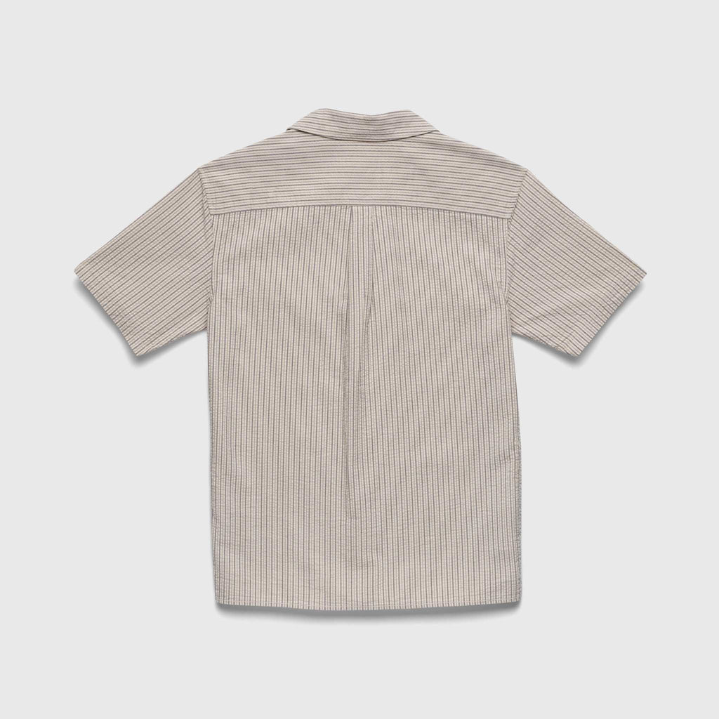 Crinkle Stripe Cabana Shirt - Shale