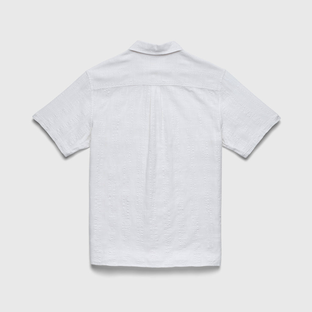 Textured White Stripe Shirt