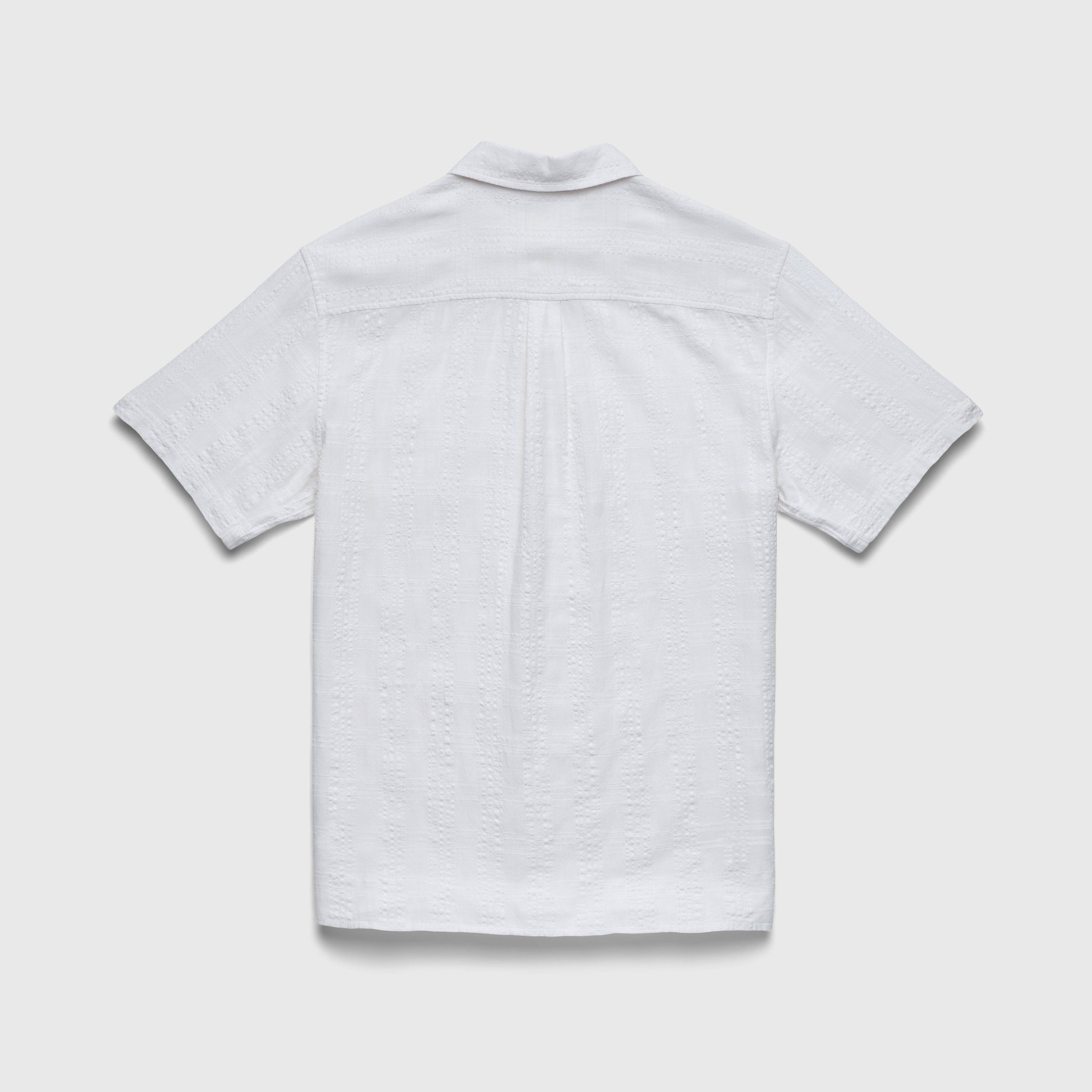 Textured White Stripe Shirt