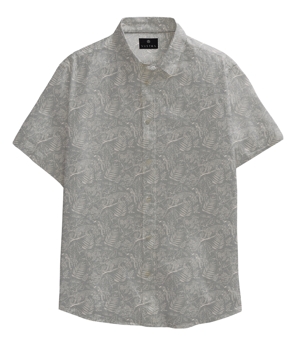 Leopard and Toucan Linen Shirt
