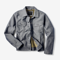 Indigo Herringbone Trucker Jacket