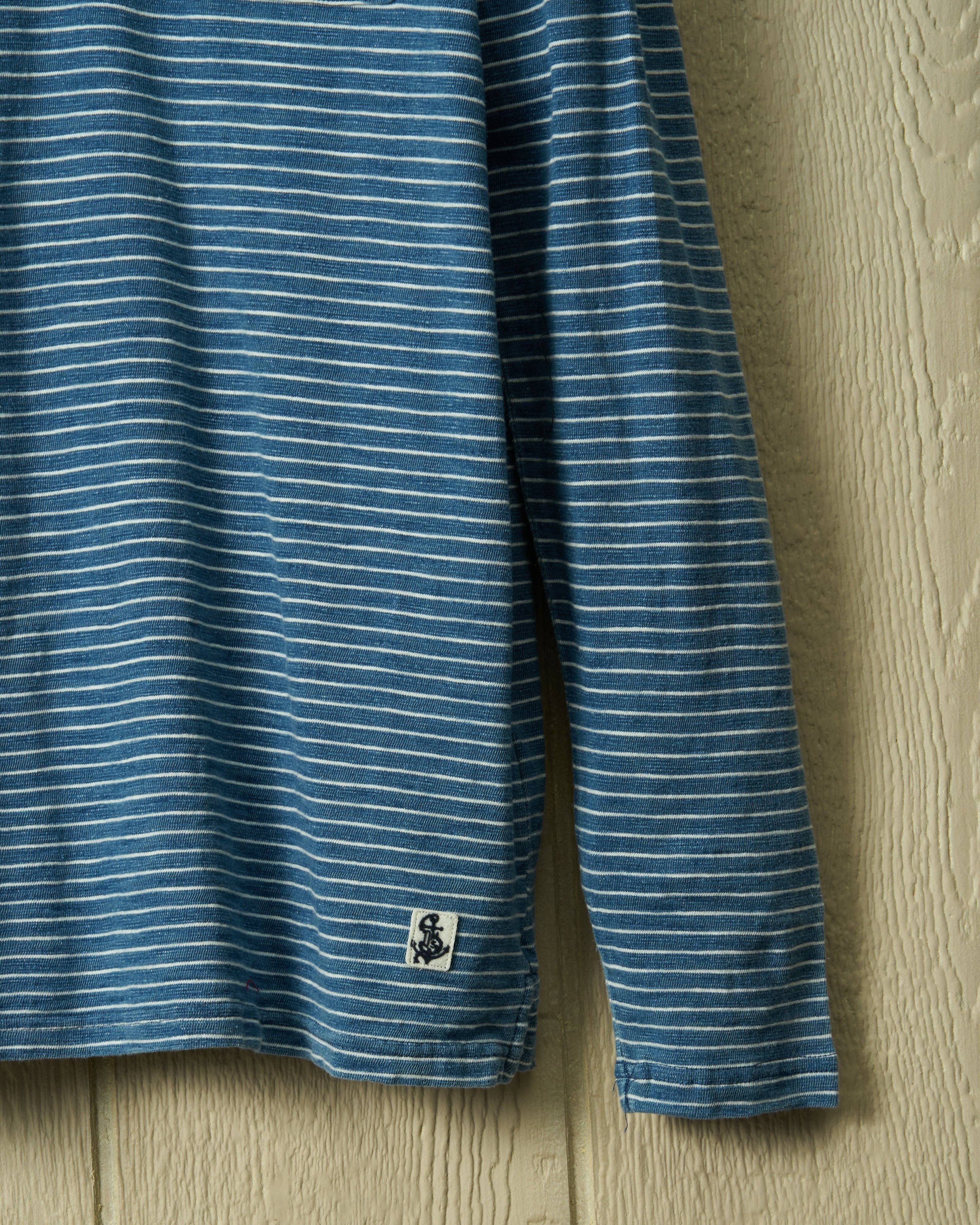 Long Sleeve Slub Stripe Polo