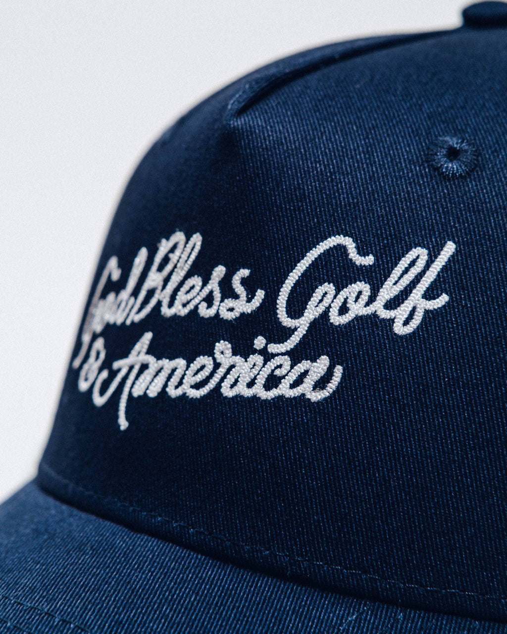 God Bless Golf + America Hat - Navy