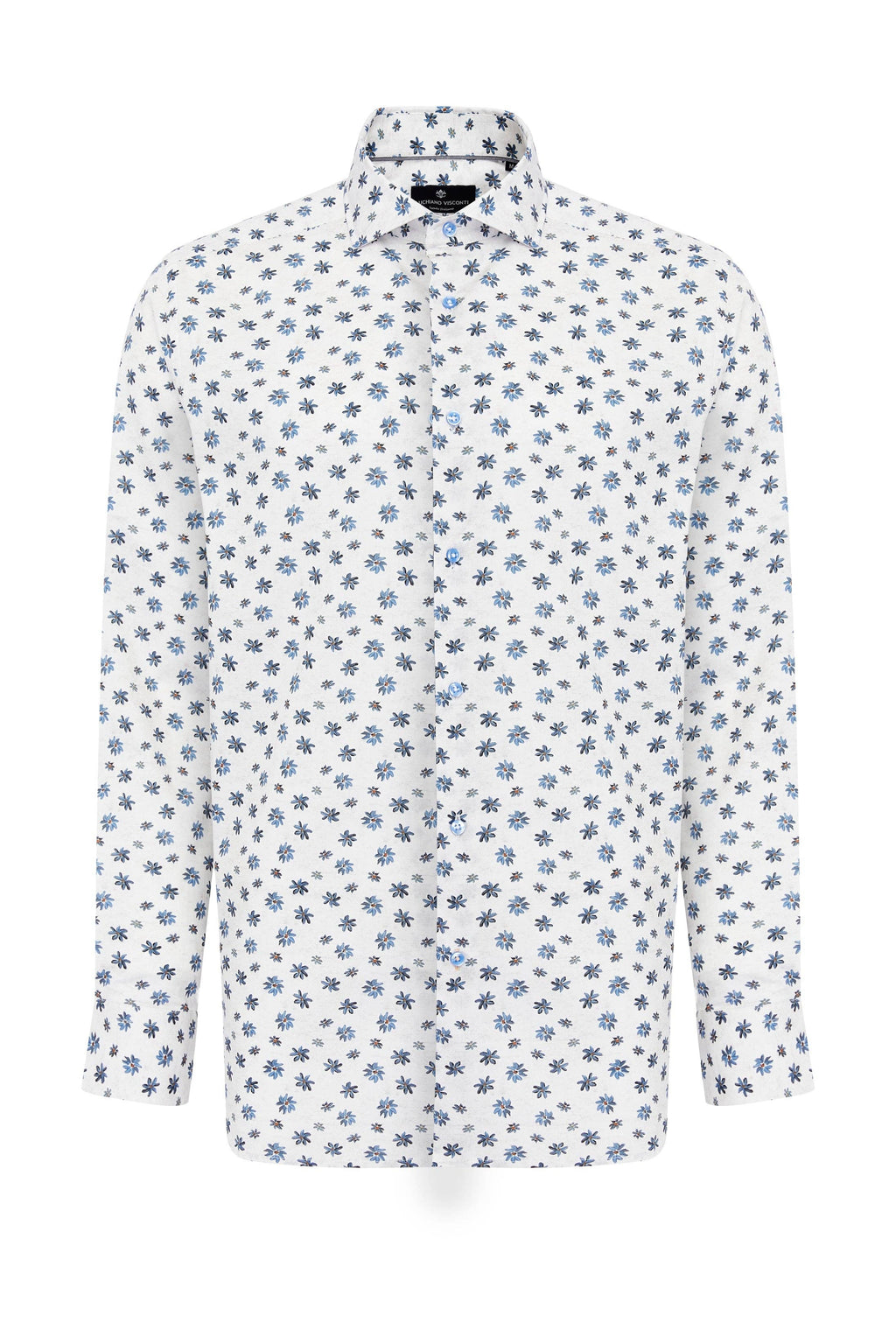 Blue Morning Flowers Shirt