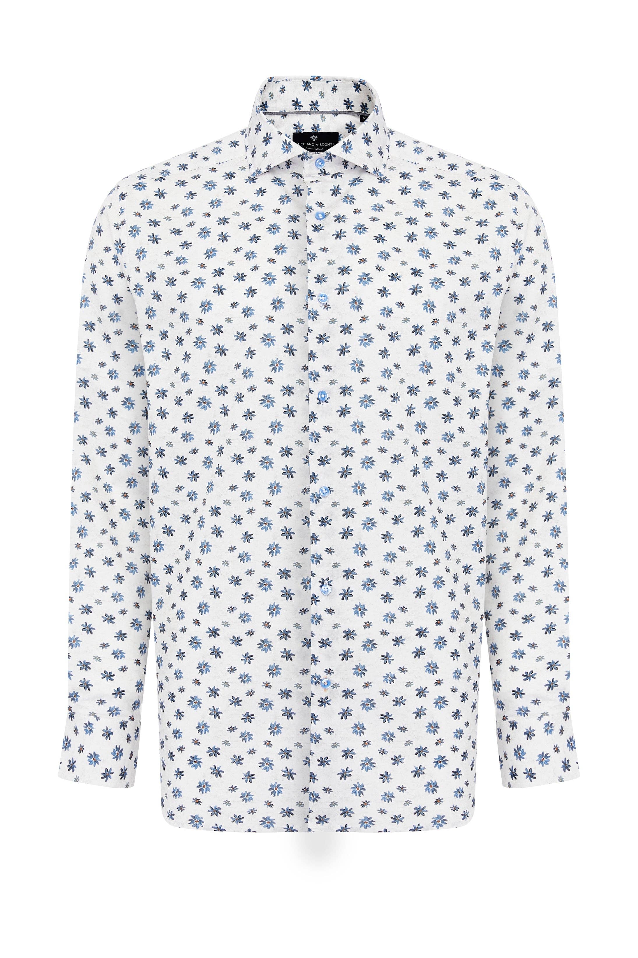 Blue Morning Flowers Shirt