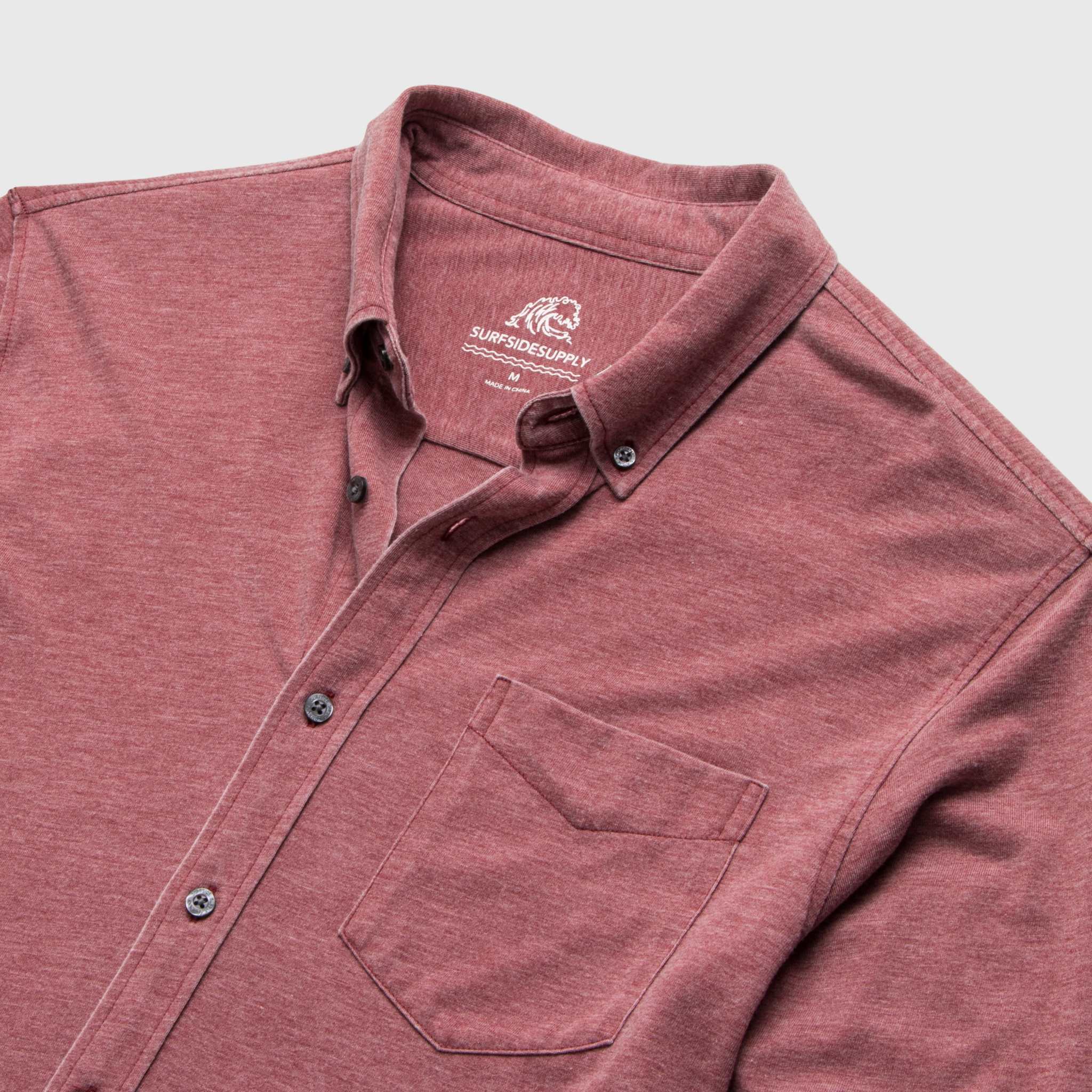 Devoré Knit Shirt - Red Syrah