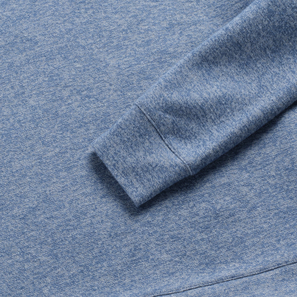 Heather Fleece Quarter Zip - Slate Blue