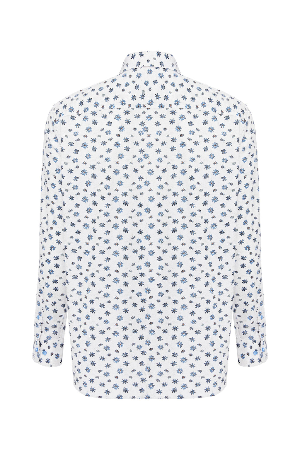 Blue Morning Flowers Shirt