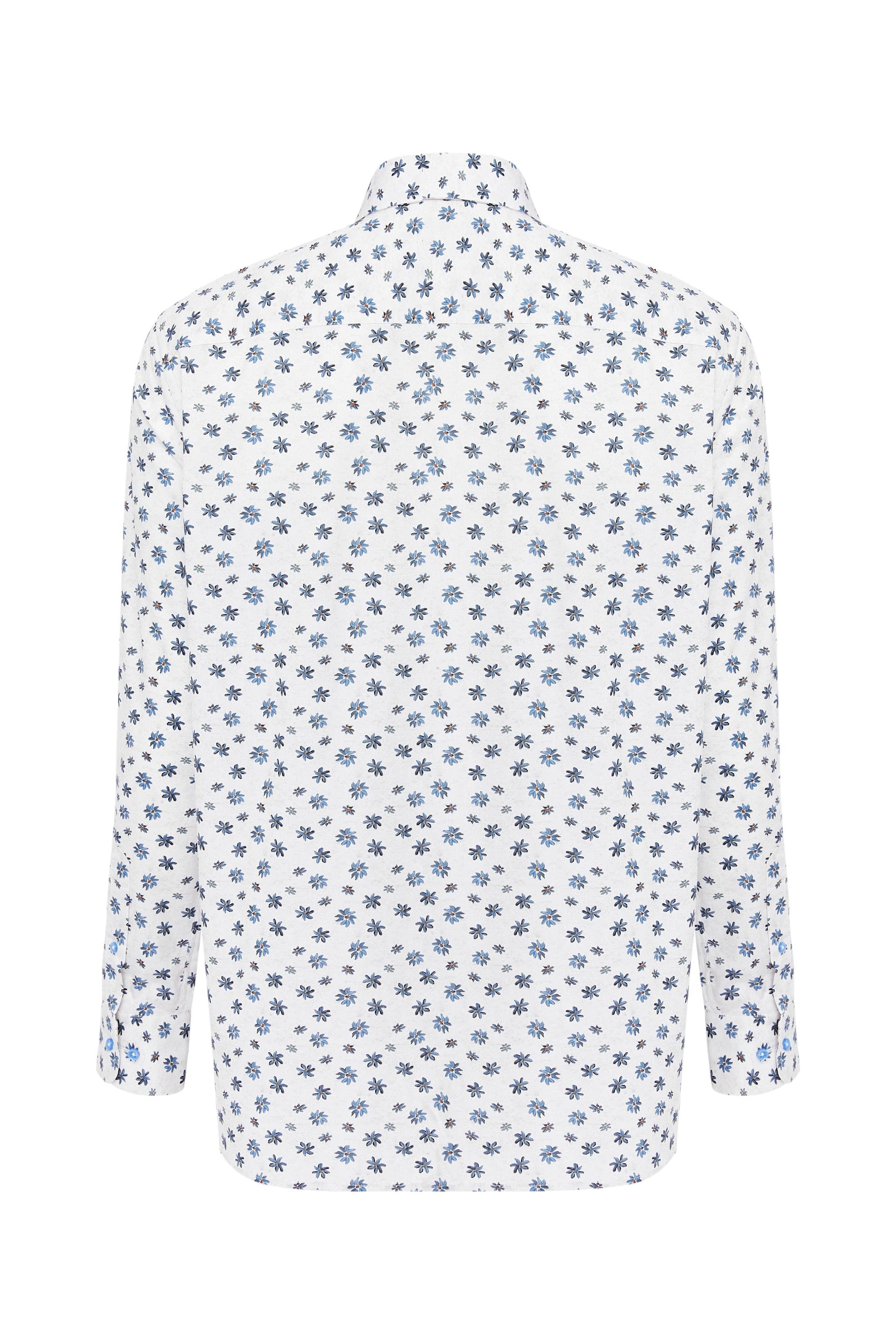 Blue Morning Flowers Shirt